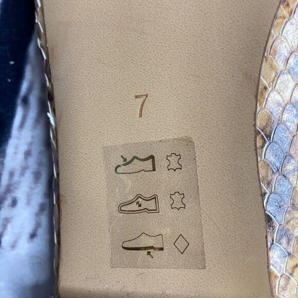 MADEWELL Frances Skimmer Snake Skin LeatherFlat Mules Blush Multi  Size 7 NEW - Picture 9 of 10